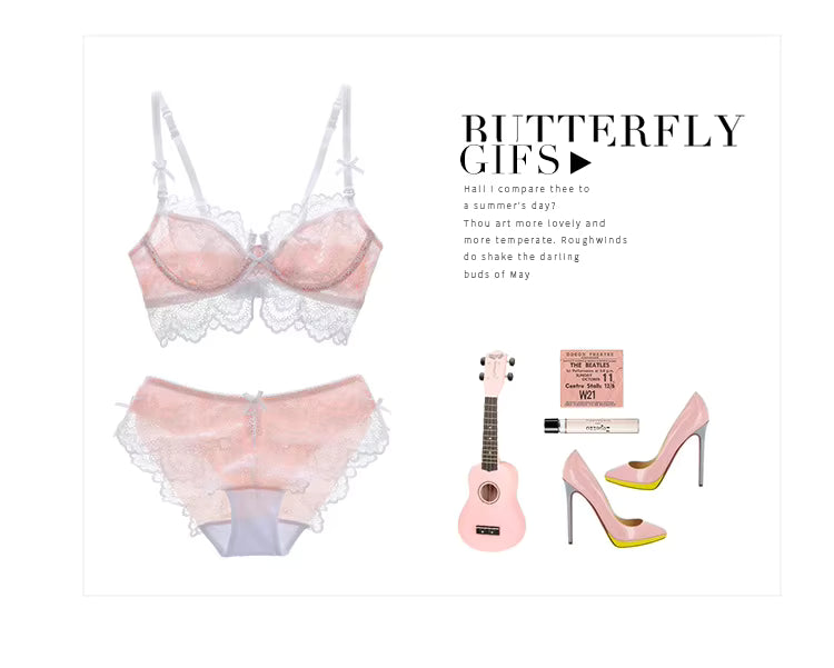 Transparent Floral Lace Bra for Women