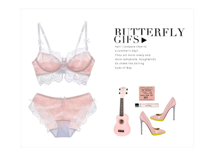 Transparent Floral Lace Bra for Women