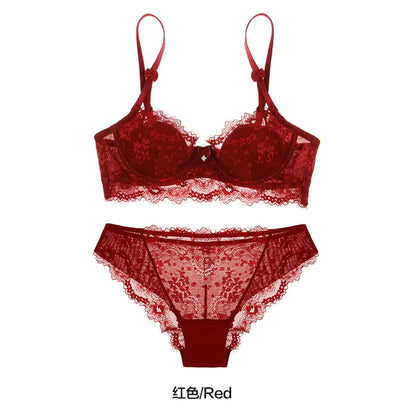 Transparent Floral Lace Bra for Women