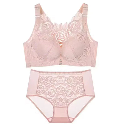 Rose Bra Front Closure Bras for Women Underwear Push up Lingerie Plus Size Wireless Bralette