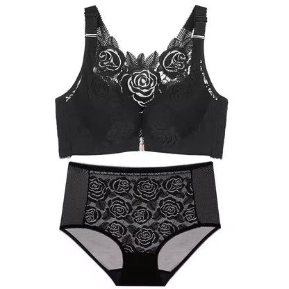 Rose Bra Front Closure Bras for Women Underwear Push up Lingerie Plus Size Wireless Bralette