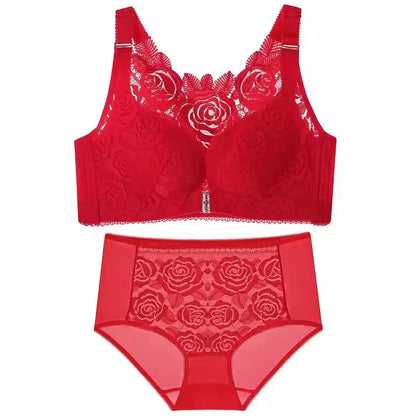 Rose Bra Front Closure Bras for Women Underwear Push up Lingerie Plus Size Wireless Bralette