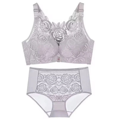 Rose Bra Front Closure Bras for Women Underwear Push up Lingerie Plus Size Wireless Bralette