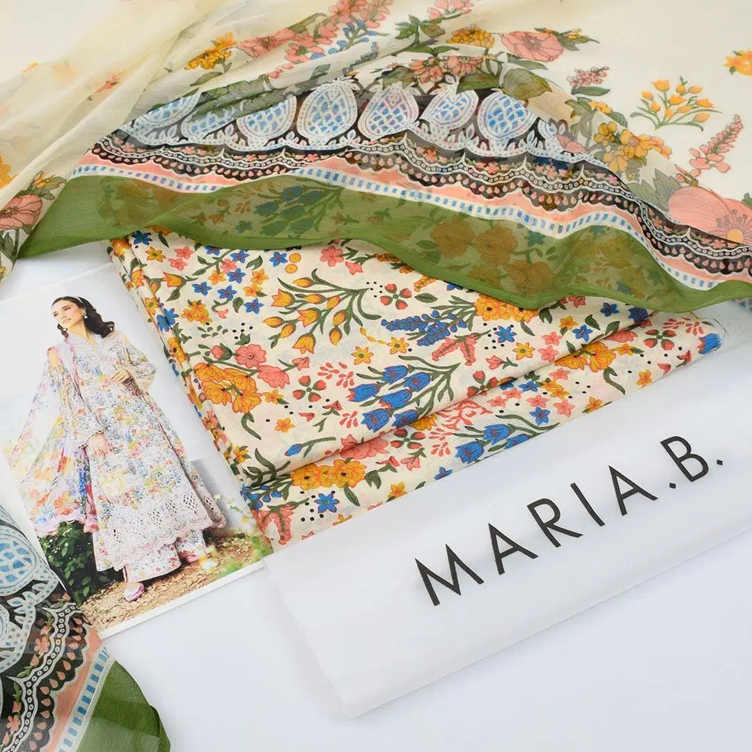 3 Pcs Women's Unstitched Printed Suit