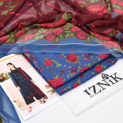 3 Pcs Women's Unstitched Printed Suit